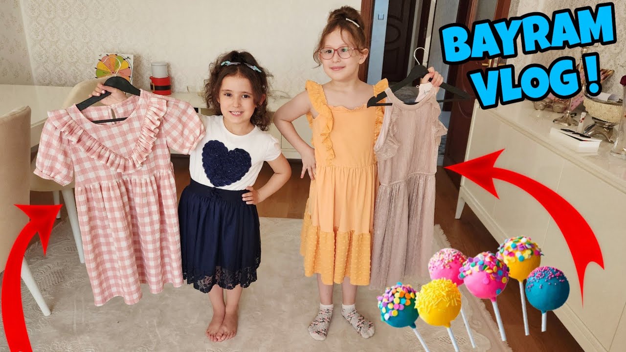 BAYRAM VLOG !! BAHAR BANU ALYA VE ASEL MİRA BAYRAMLIKLARINI GİYDİ !! BABASINDAN HARÇLIK ALDI !