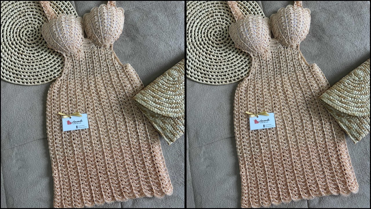 Vestido Crochê Sereia Luxo 🧜‍♀️ Frente única . Campeão de vendas