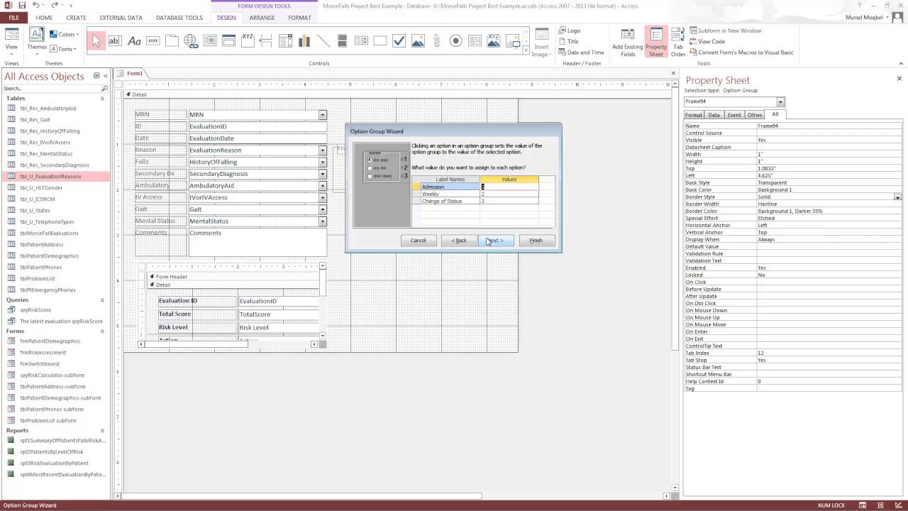 Radio Buttons in MS Access Form