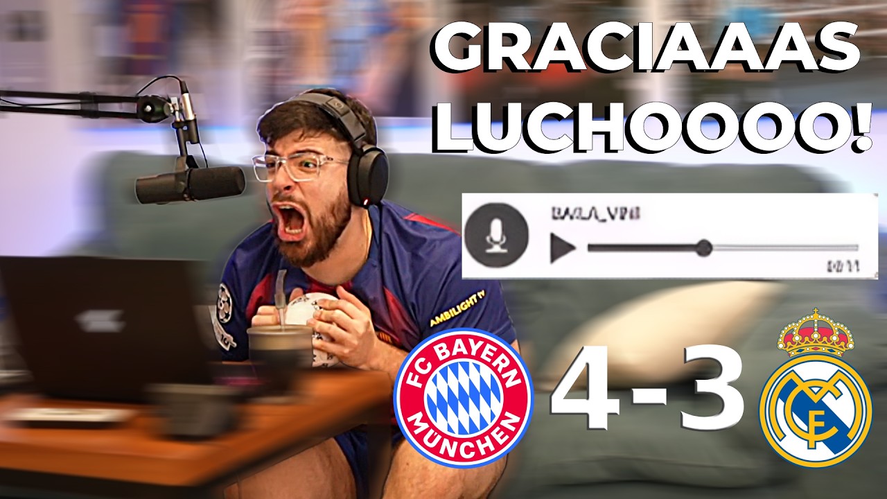 La Cobra al Borde de las Lagrimas por el Real Madrid Remontando PERO Luis Diaz lo SALVA