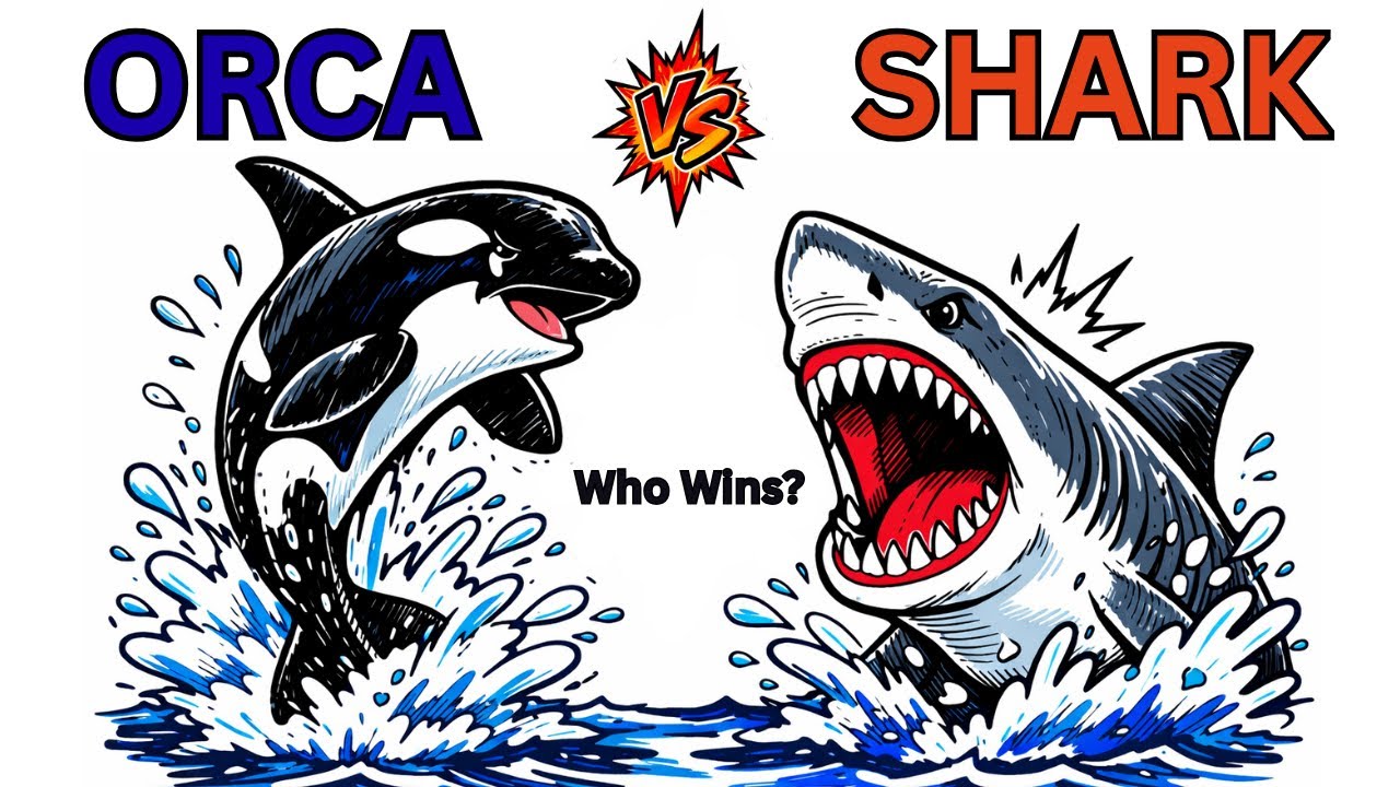 Orca vs Shark Who Wins the Ultimate Ocean Battle?!