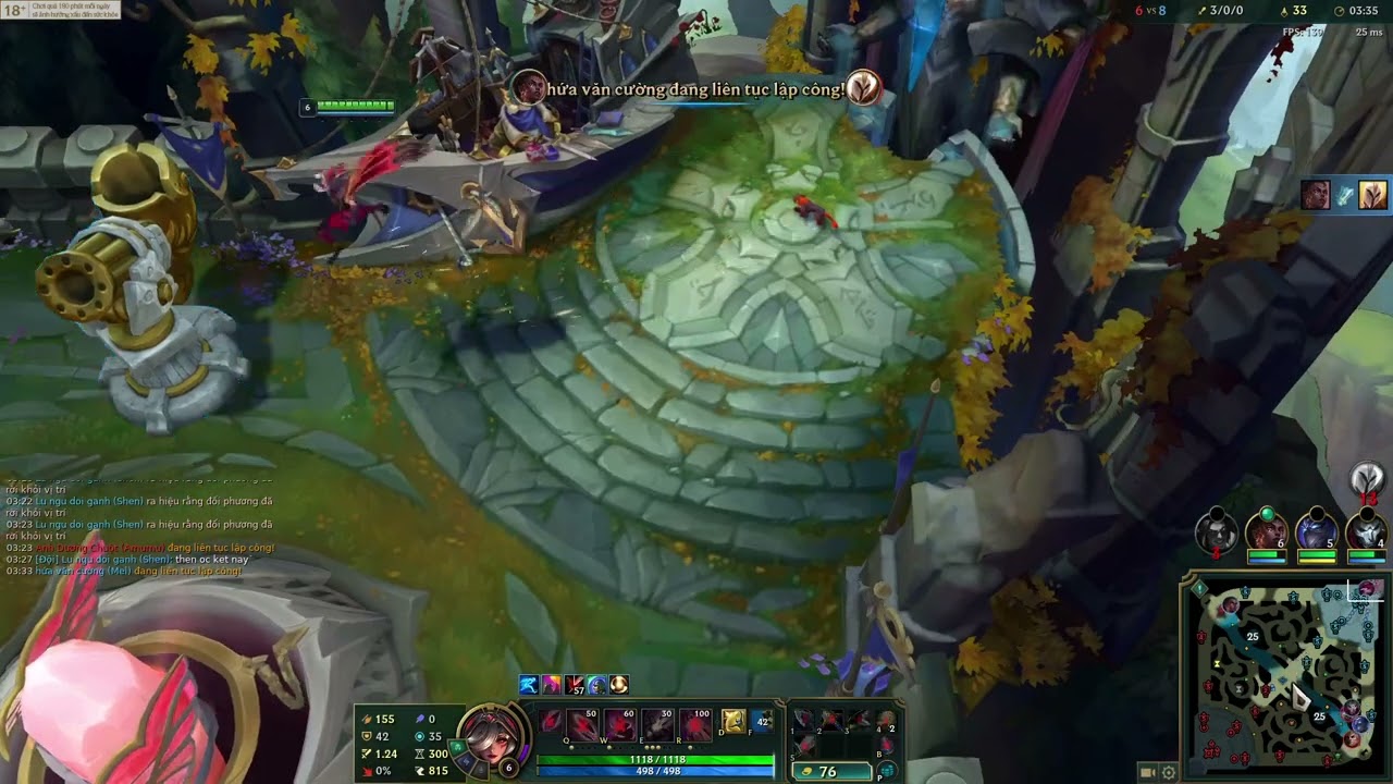 AR URF : Xayah bất tử KDA 7/0/0