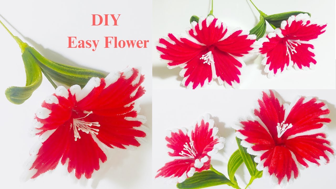 DIY Easy Flower | how to make beautiful pipe cleaner flower | Easy way for Tutorial Flower