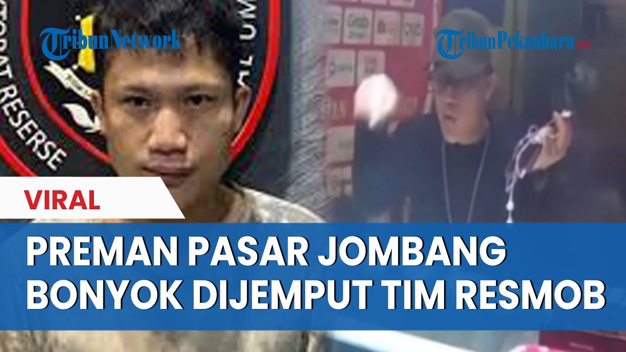 SOK JAGO, Preman Pasar Jombang yang Palak & Hancurkan Konter HP Ditangkap Polisi, Wajah Babak Belur