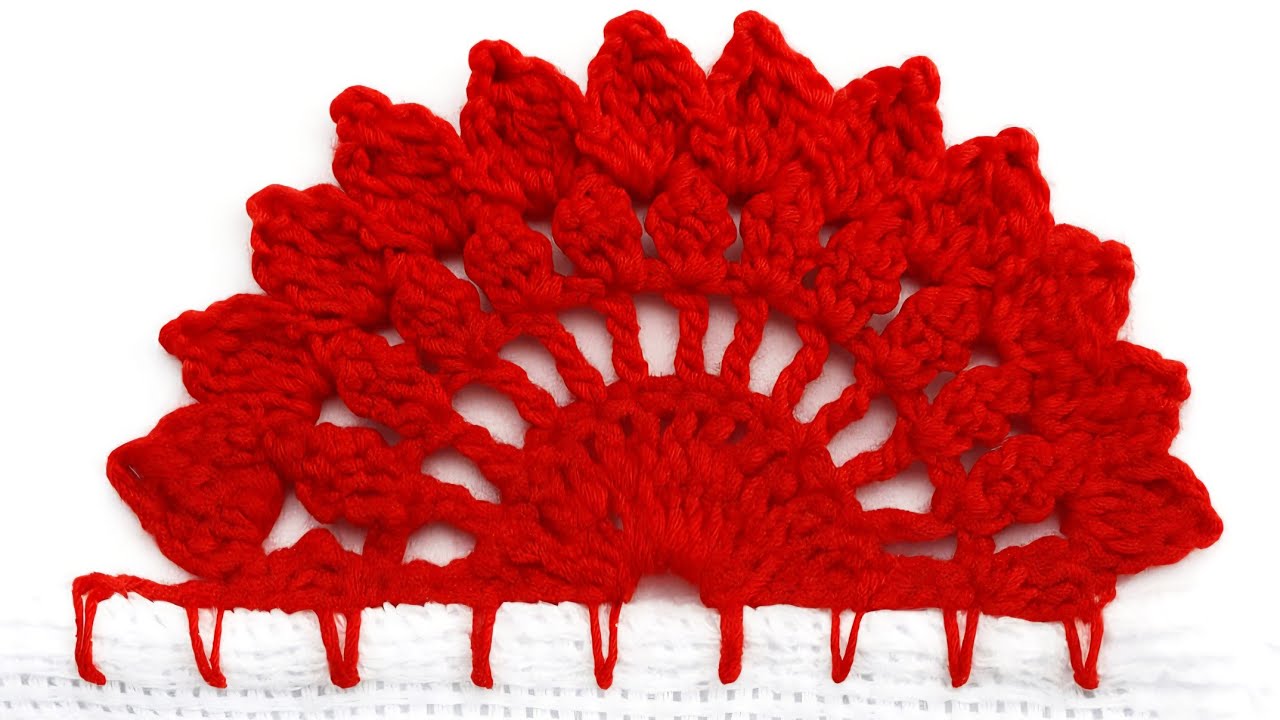 Puntilla Muy Bonita🌹en Una Sola Vuelta No.64 TUTORIAL Paso_a_Paso