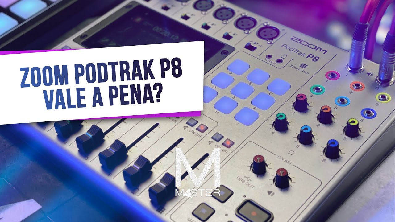 Mesa de Som Digital Zoom PodTrak P8 vale a pena? • MasterCursos.Pro