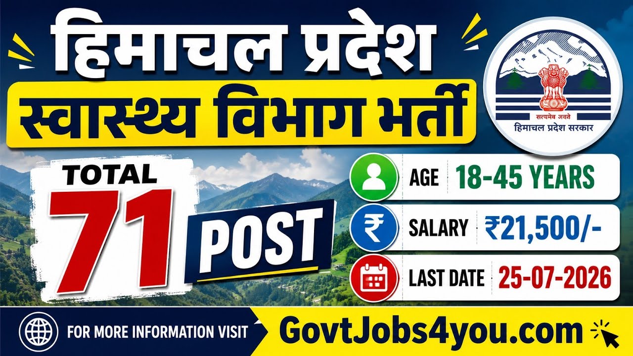 HP Health Department Recruitment 2026