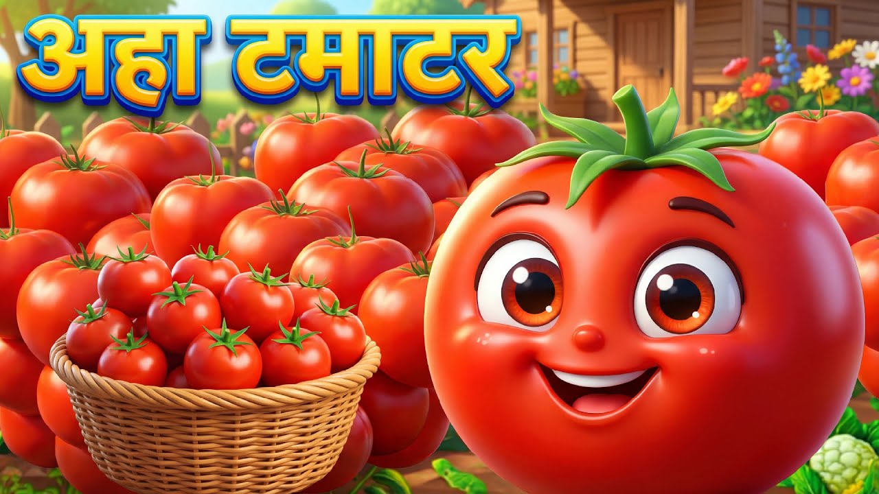 आहा टमाटर - Aaha Tamatar Bade Mazedar | Hindi Nursery Rhymes And Kids Song | All Rhyms in Hindi
