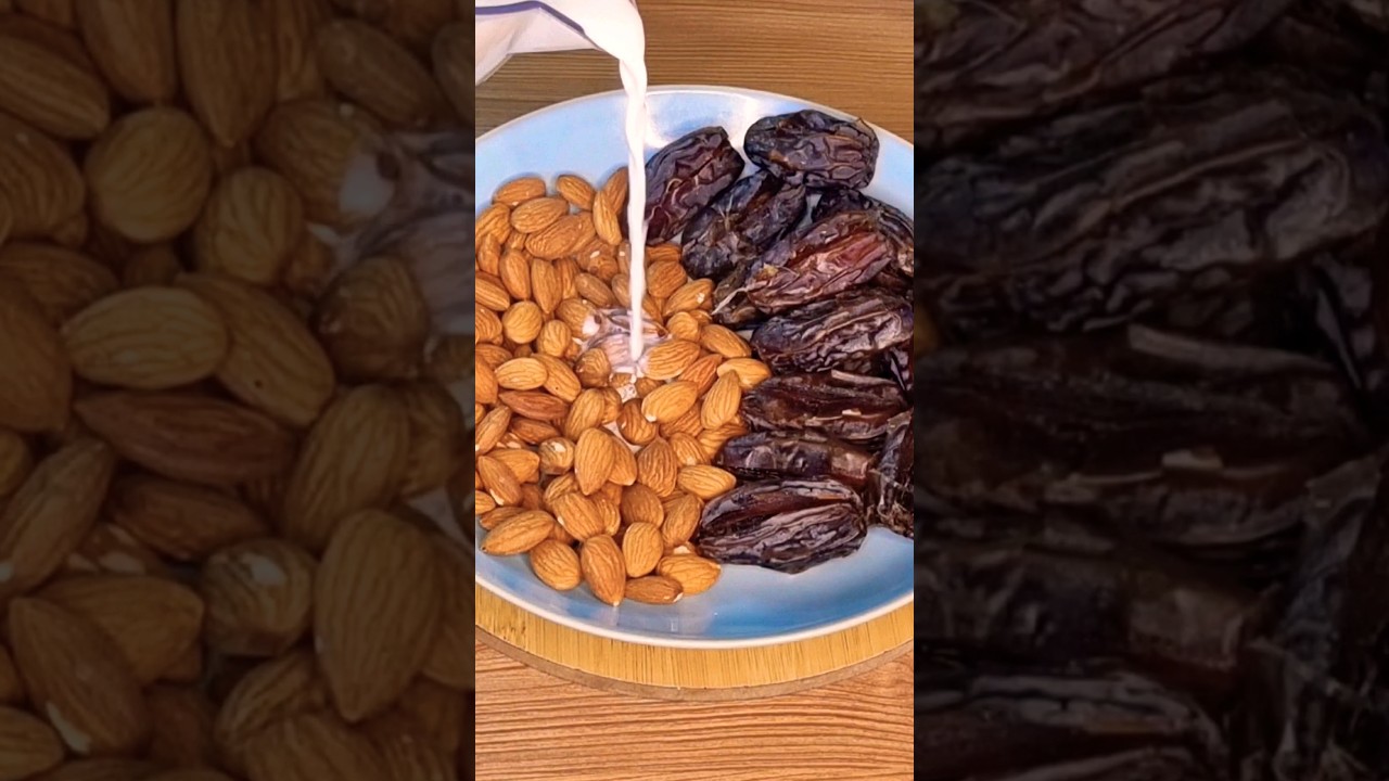 Let's make a healthy dessert to beat the summer #shorts #daterecipe #almond #date