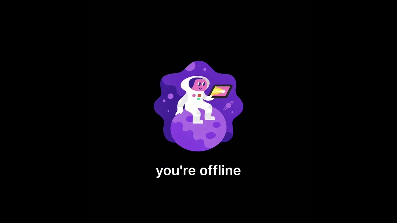 You’re Offline Screen — 1 Hour Loop 😄 | No Sound | For Our Kid | Background