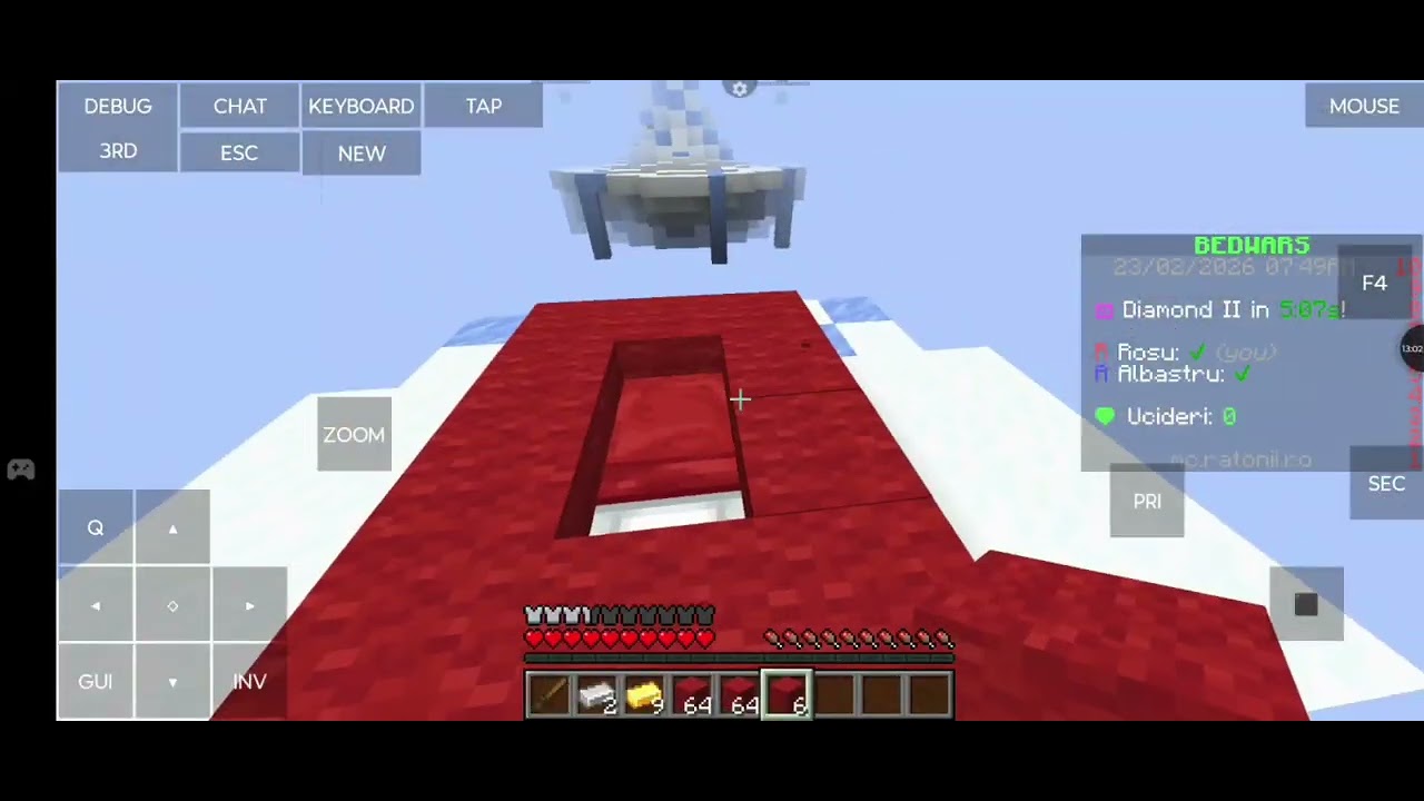 Ne jucam bedwars cu Dănuț pe Minecraft 