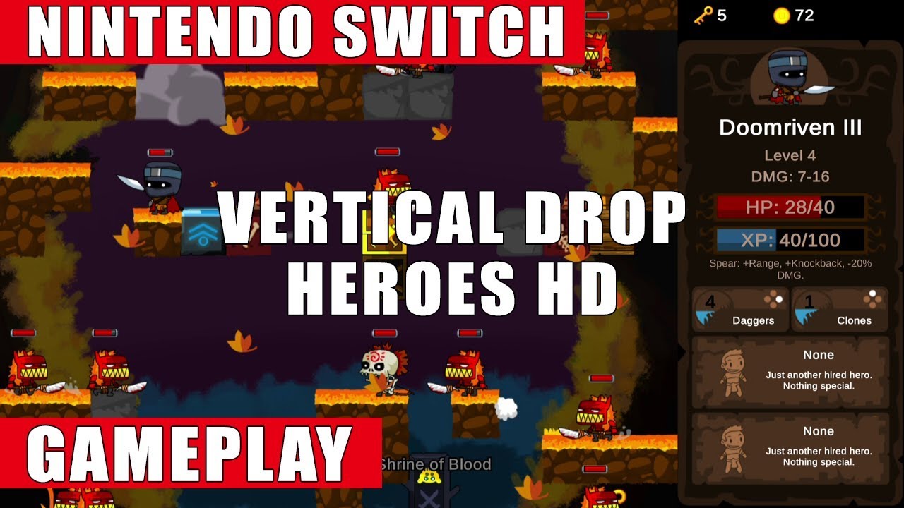 Vertical Drop Heroes HD Nintendo Switch Gameplay