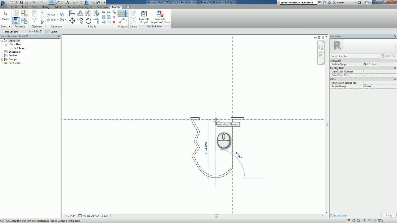 Revit Families Series   Custom Gutter Profile How To