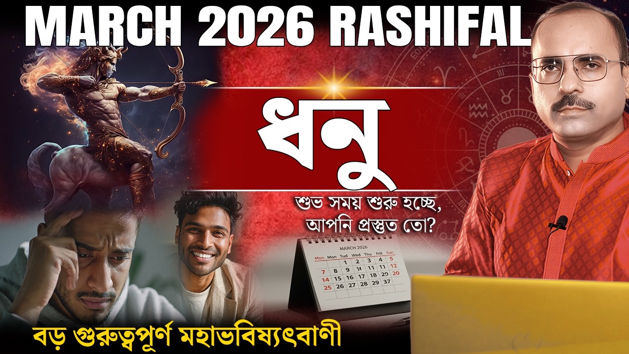 ধনু মার্চ ২০২৬ রাশিফল ​​| Dhanu Rashi March 2026 | Sagittarius March 2026 Horoscope
