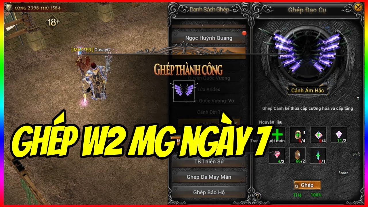 MU Lục Địa VNG: Up Wing 2 Acc MG Ngày 7 - Gacha Chỉ Số Cực Căng