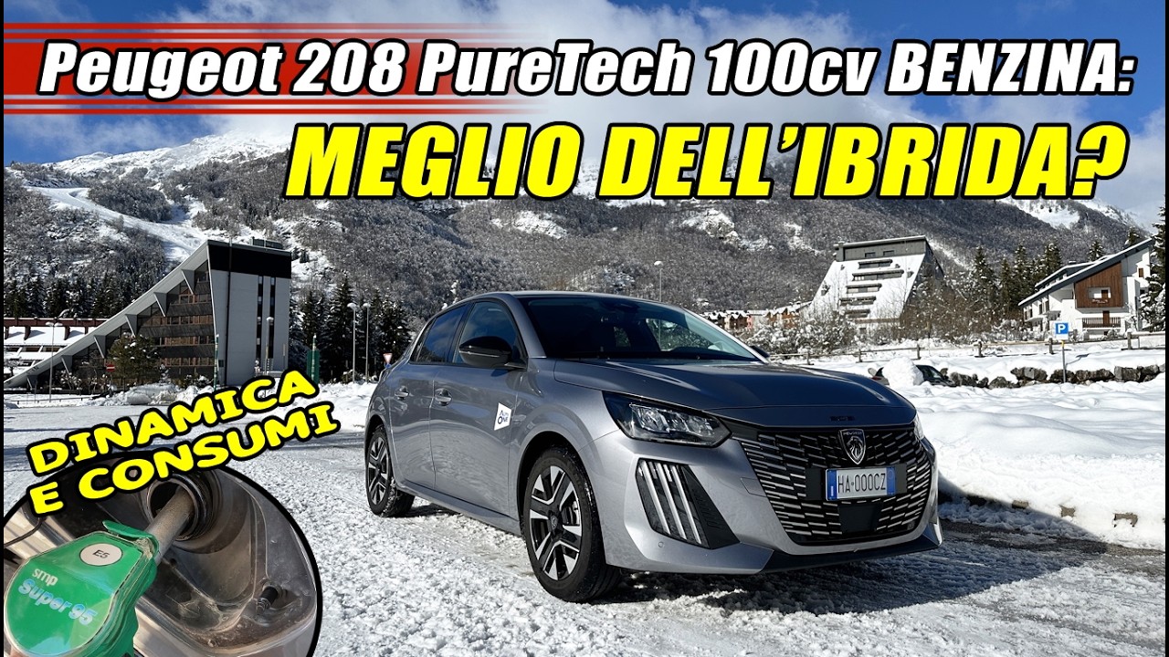 Peugeot 208 PureTech TURBO BENZINA: meglio dell'ibrida? PROVA su STRADA e verifica CONSUMI
