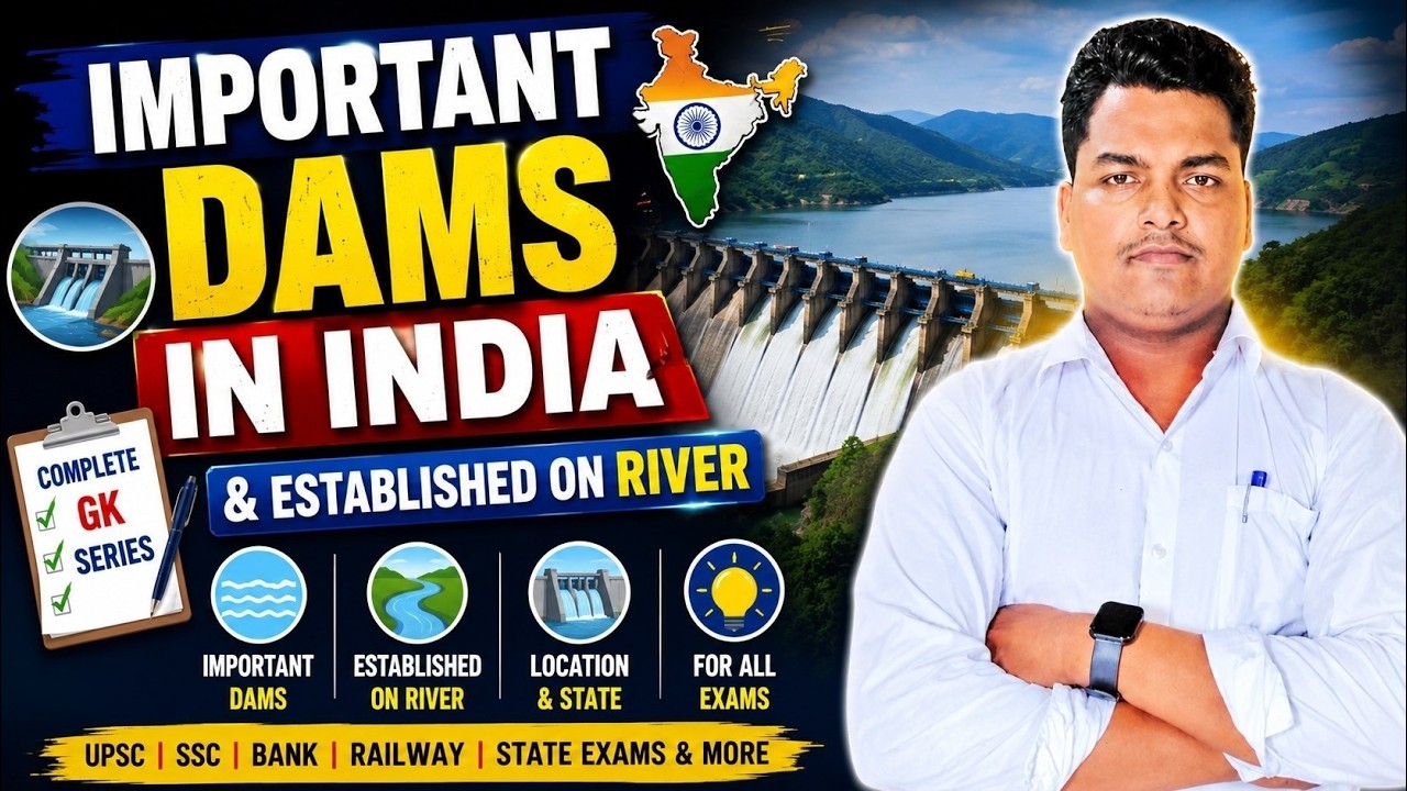 STATIC GK - Important Dams in india Theory with MCQs for all govt exams  | Master Brain IQ