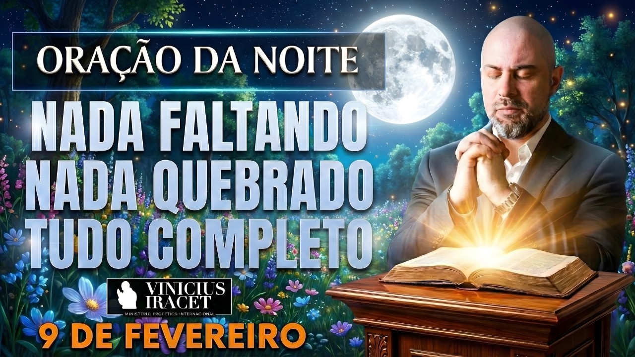 ORAÇÃO DA NOITE DE HOJE 9 DE FEVEREIRO SALMO 91 NADA FALTANDO NADA QUEBRADO O PODER Vinicius Iracet: