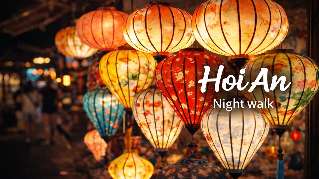 Hoi An evening in Old Town, Vietnam – Old town Evening walk | 4K ASMR