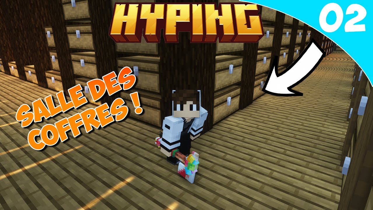 On CONSTRUIT une ÉNORME SALLE des COFFRES !! | Hyping #2 [Minecraft]