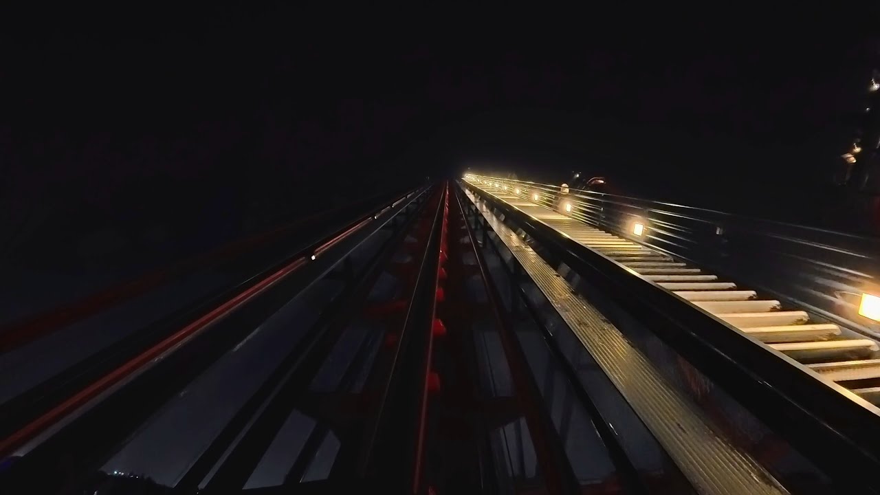 Sheikra Front Row Night Time On Ride Busch Gardens Tampa 2025