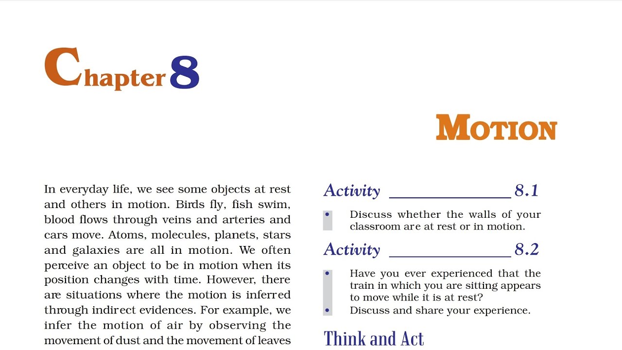 Class 9 Science - Motion (Part 1)