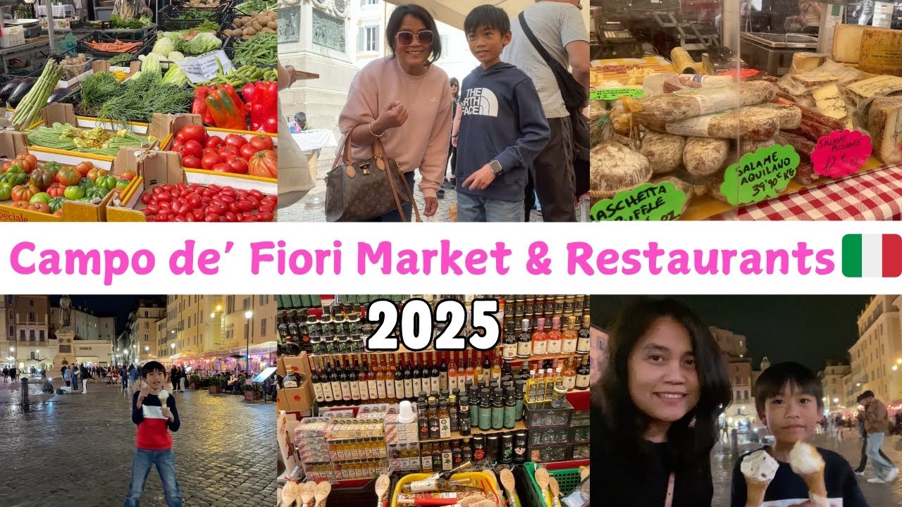 Campo de' Fiori Market & Restaurants | Rome, Italy 🇮🇹 #roma #rome