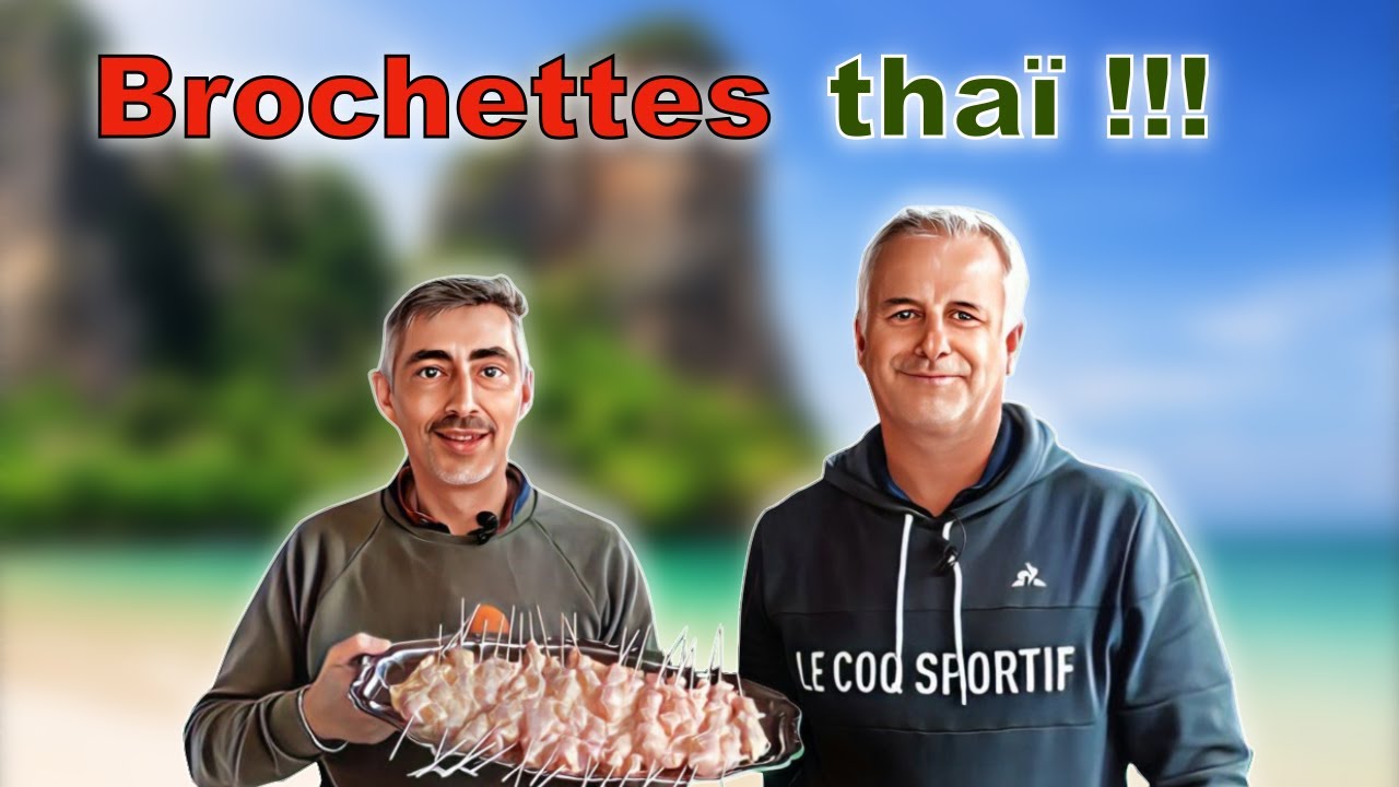 Brochettes de poulet Thaï !!! au charbon binchotan...