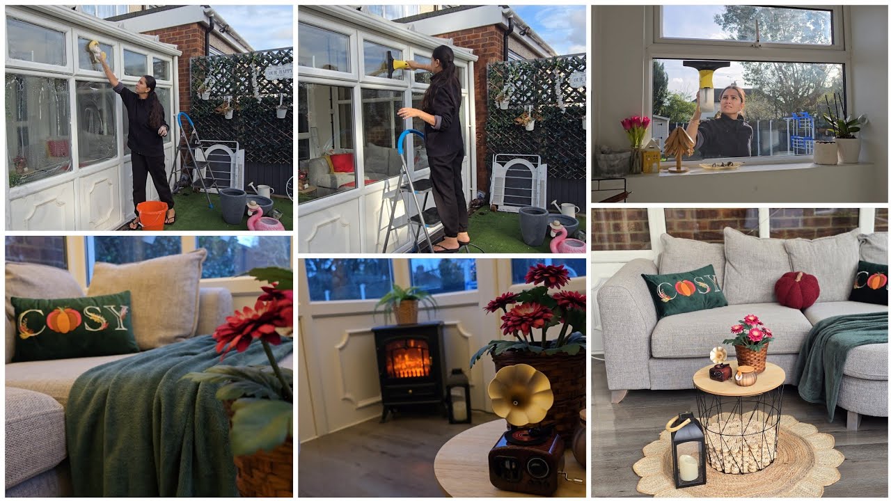 এই ঠান্ডায় পুরা বাসা ডিপ ক্লিন করলাম||Clean With Me||Conservatory Redecorating||@bushrassimplelife 