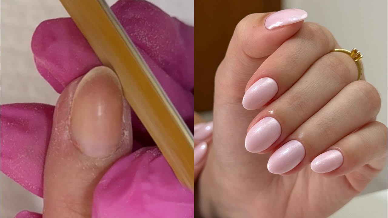 Unhas amendoadas com misturinha de esmaltes mega delicada 🤩
