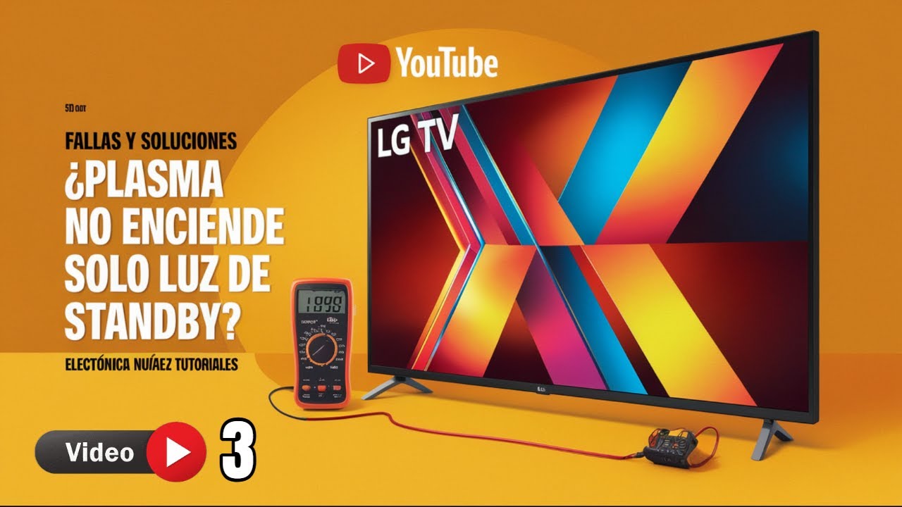 👉 MI PLASMA LG ya no enciende solo destella el foquito ROJO, PLASMA LG con problemas de encendido,📌