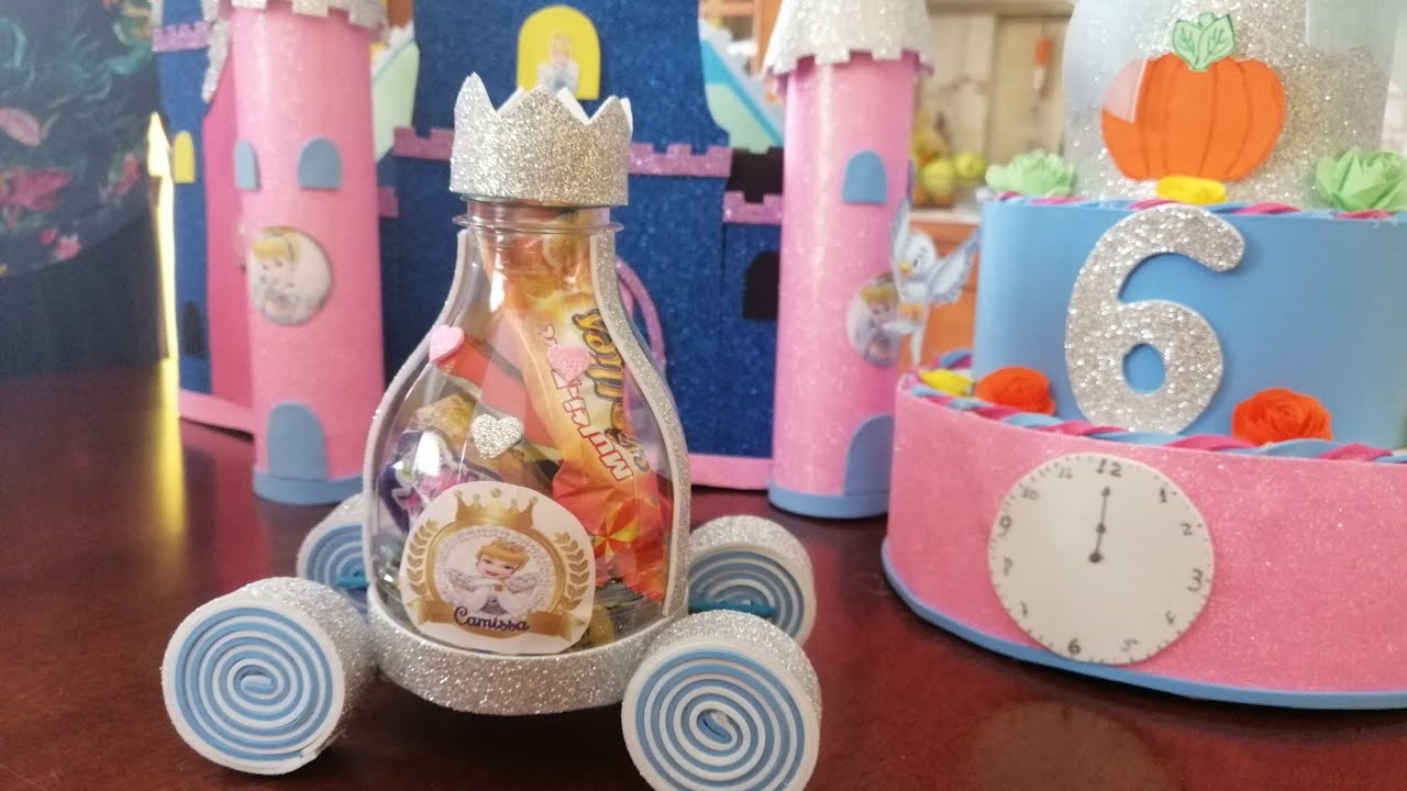 CARRUAGEM PRINCESAS/CINDERELA - Lembrancinha para festa infantil