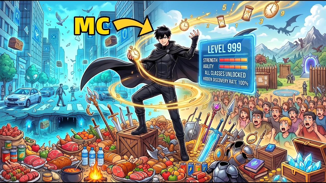 Time Stops for 500 Years, He Levels Up to 999, and When the Game Begins, Everyone Is Shocked! ⏳🔥⚡