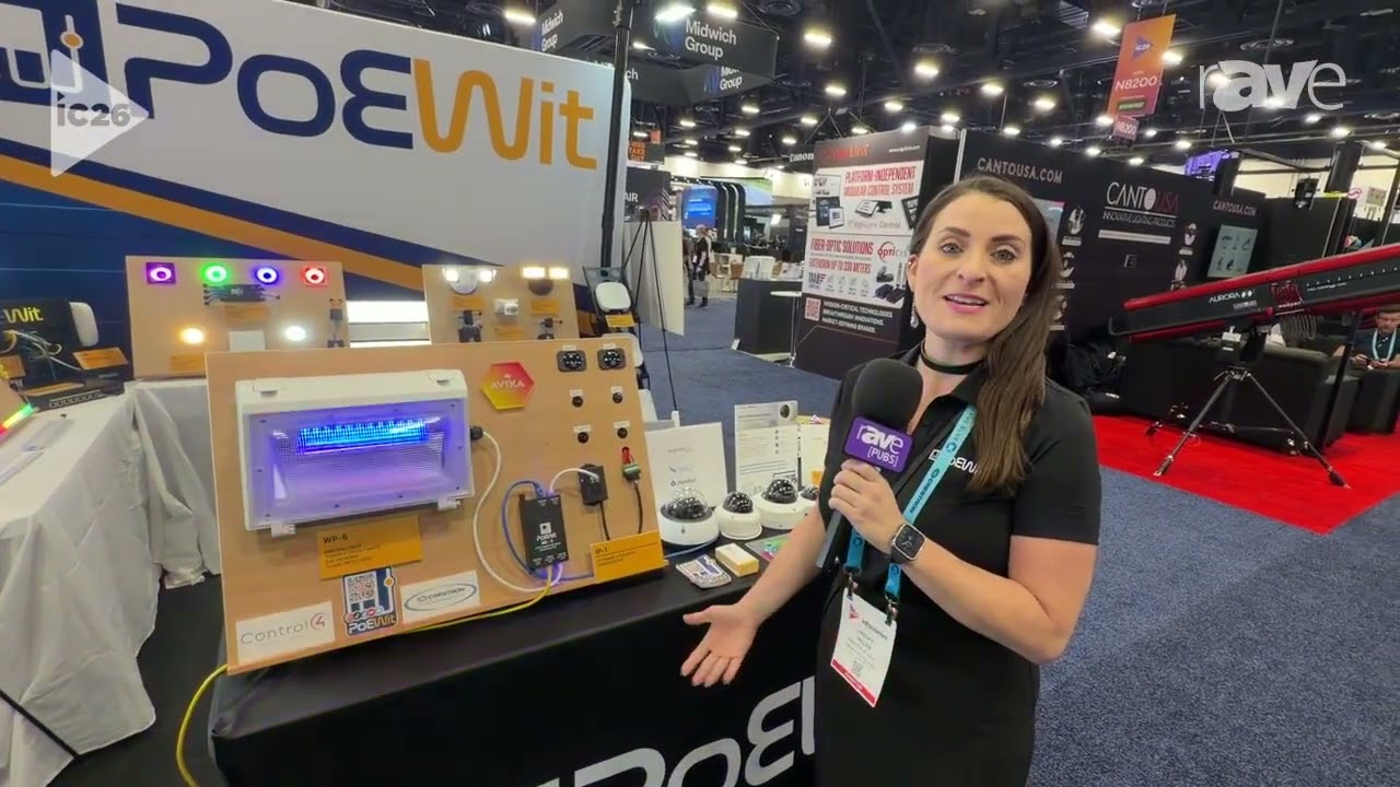 InfoComm 2026: PoEWit демонстрирует настенный светильник WP-6 и устройство управления IP-1