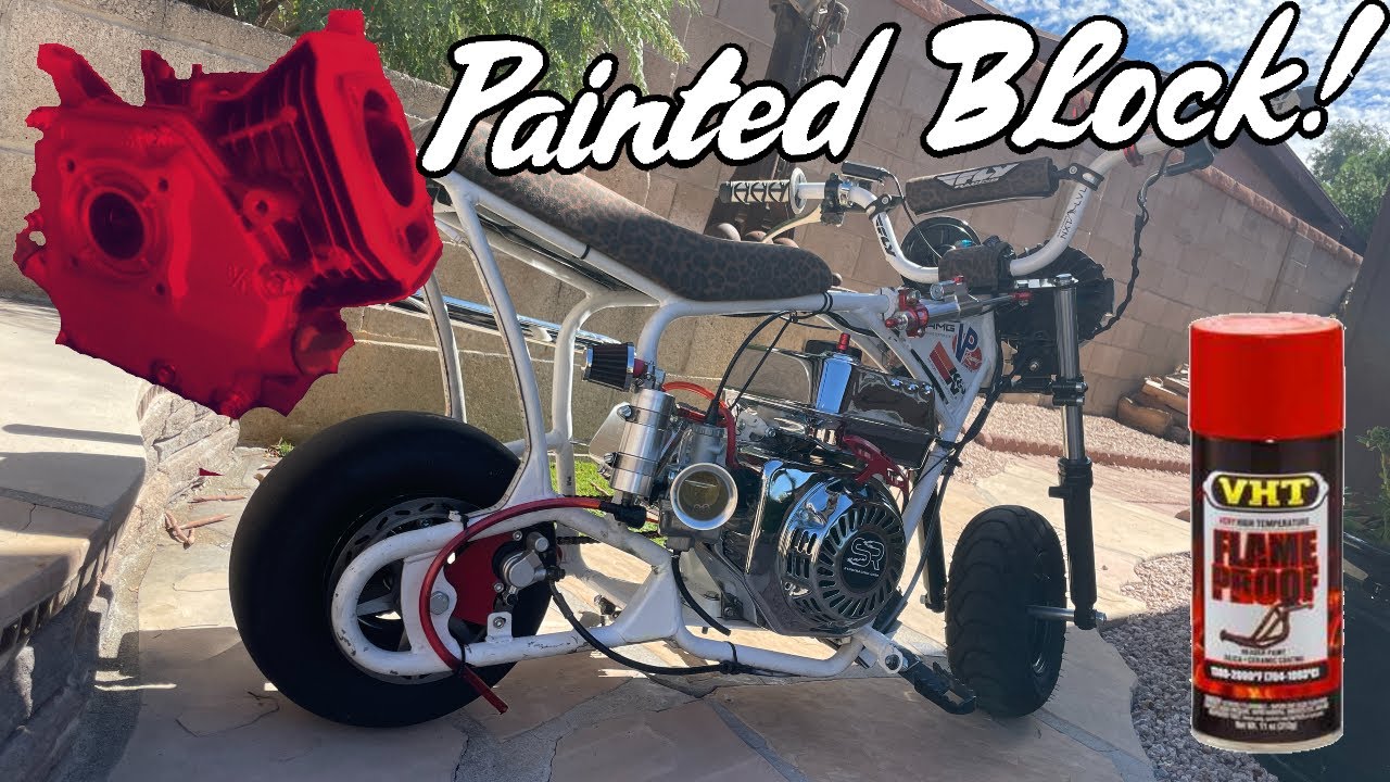 How To Paint A Minibike Motor! Great Results With Rattle Can! Predator 212