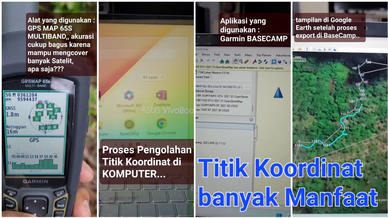 Cara Track Posisi Lahan Baru di Peta Google Earth || GPSMap 65s Multiband