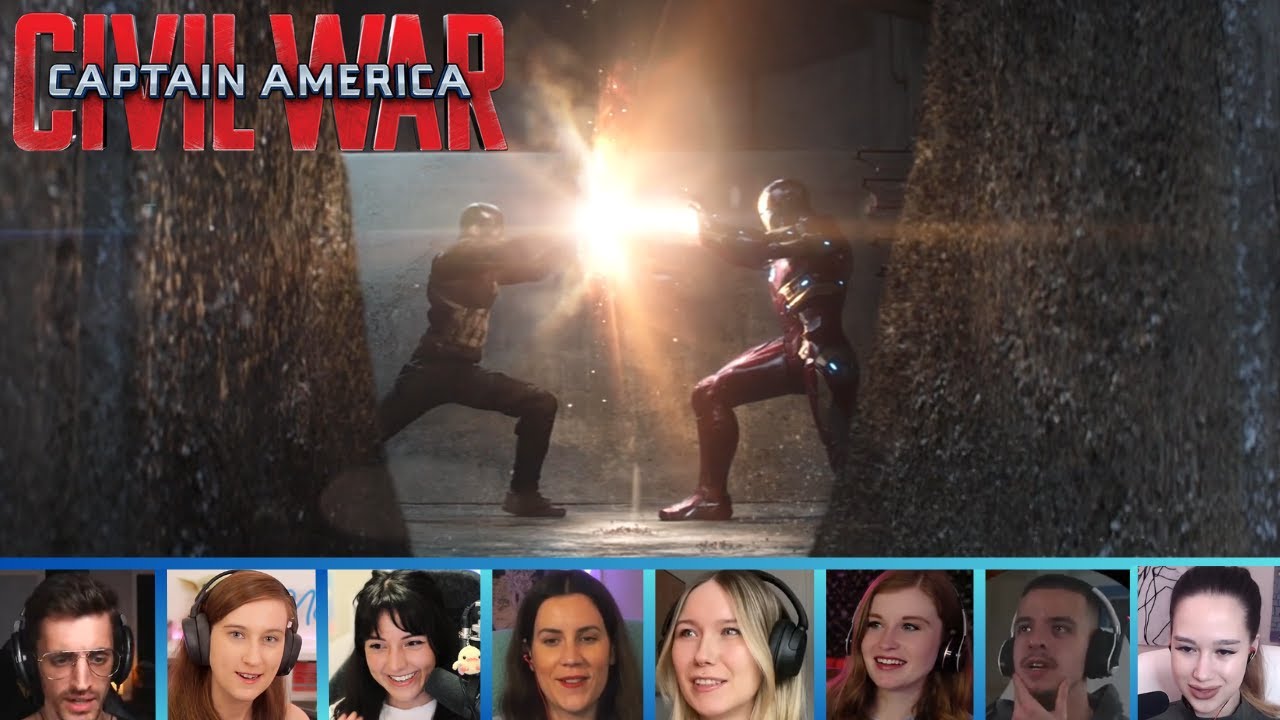Reactors Reacting to IRON MAN VS CAPTAIN AMERICA AND BUCKY | Captain America: Civil War (2016)