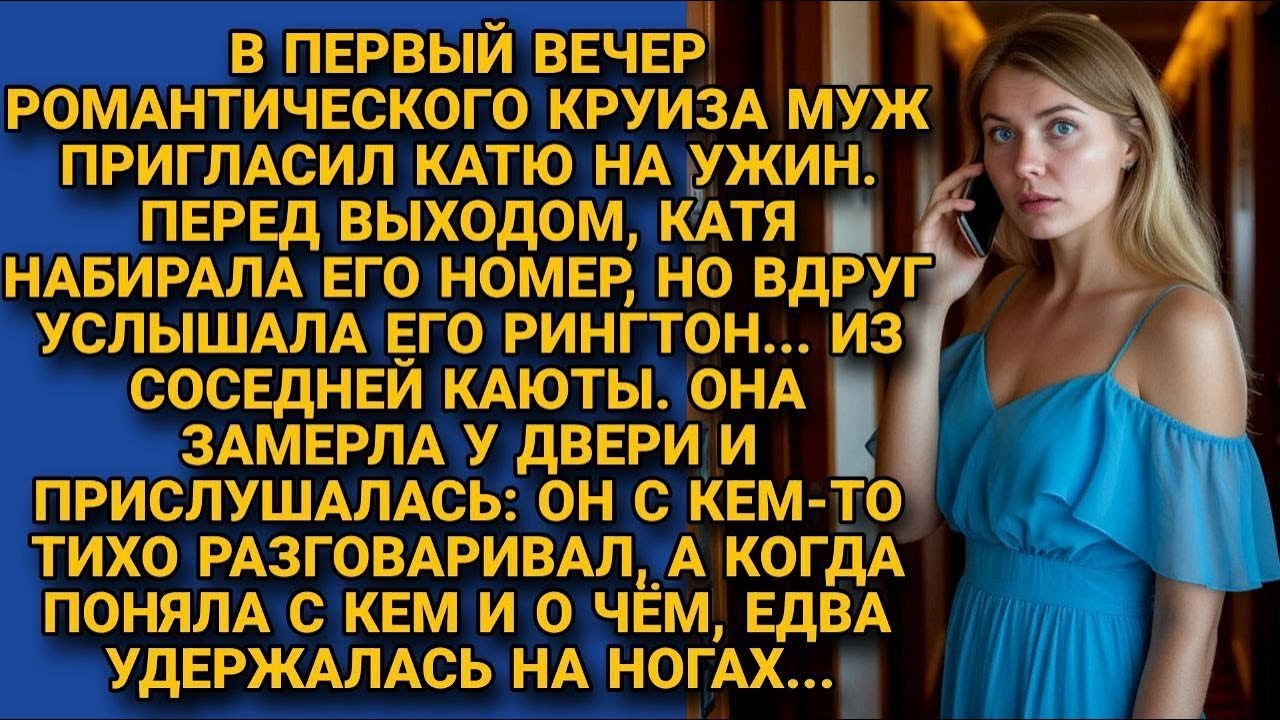 Собираясь в круизе на ужин с мужем, решила позвонить ему. Но услышав рингтон из соседней каюты...