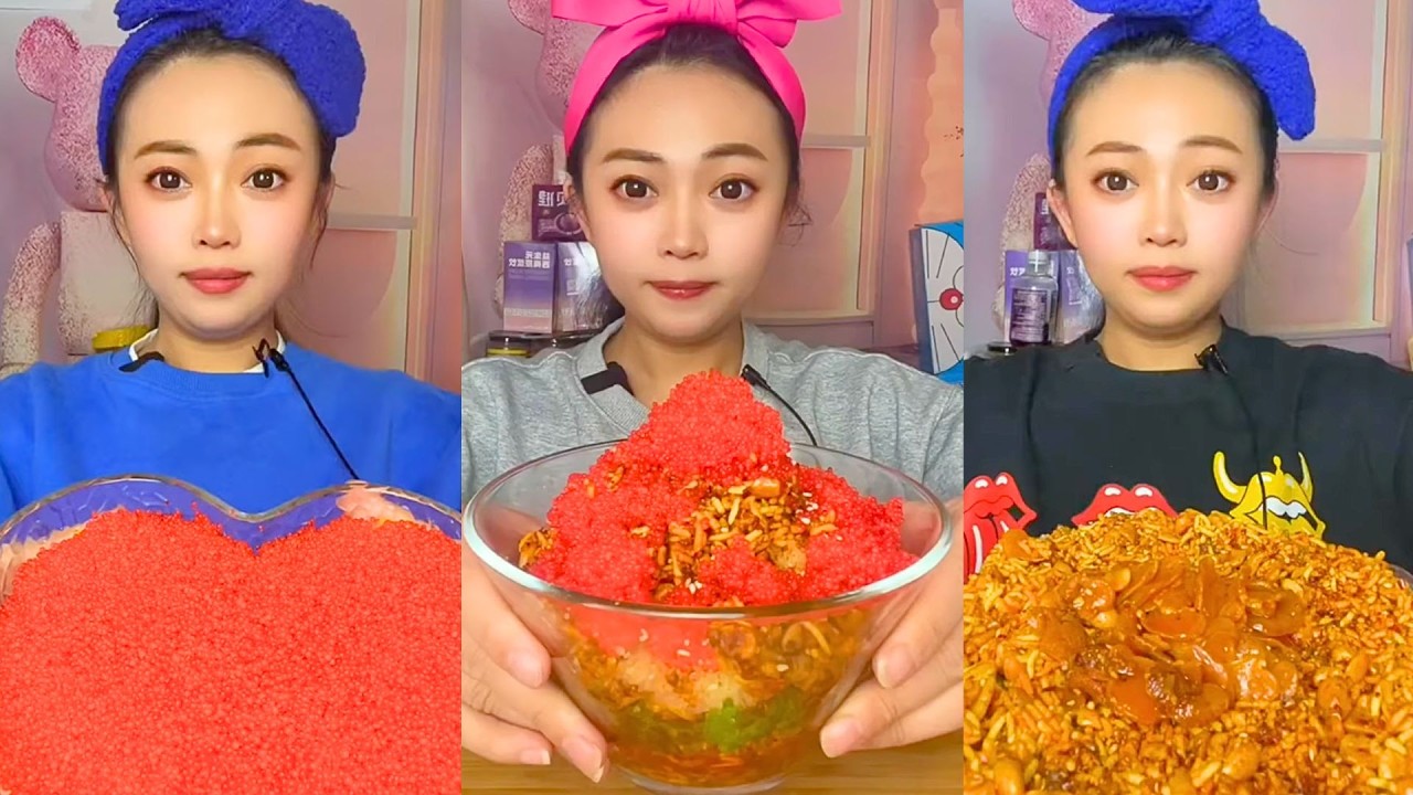 Giant Red Roe Bowl with Spicy Seafood Crunch Topping