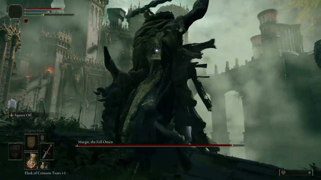 ELDEN RING defeating Margit the Fell Omen