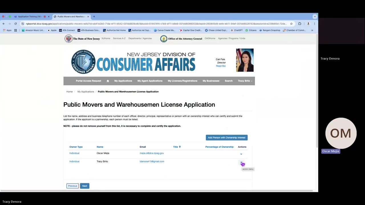 New Jersey Public Movers & Warehousemen License Renewal Tutorial