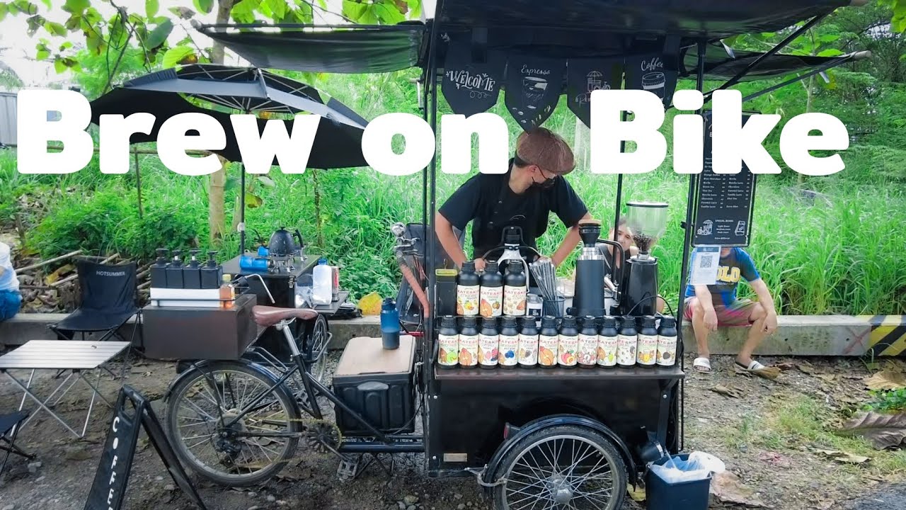 ASMR Cafe Vlog Brew on Bike ไอเดียสร้างอาชีพร้านกาแฟ Slow Bar | Tasty Street