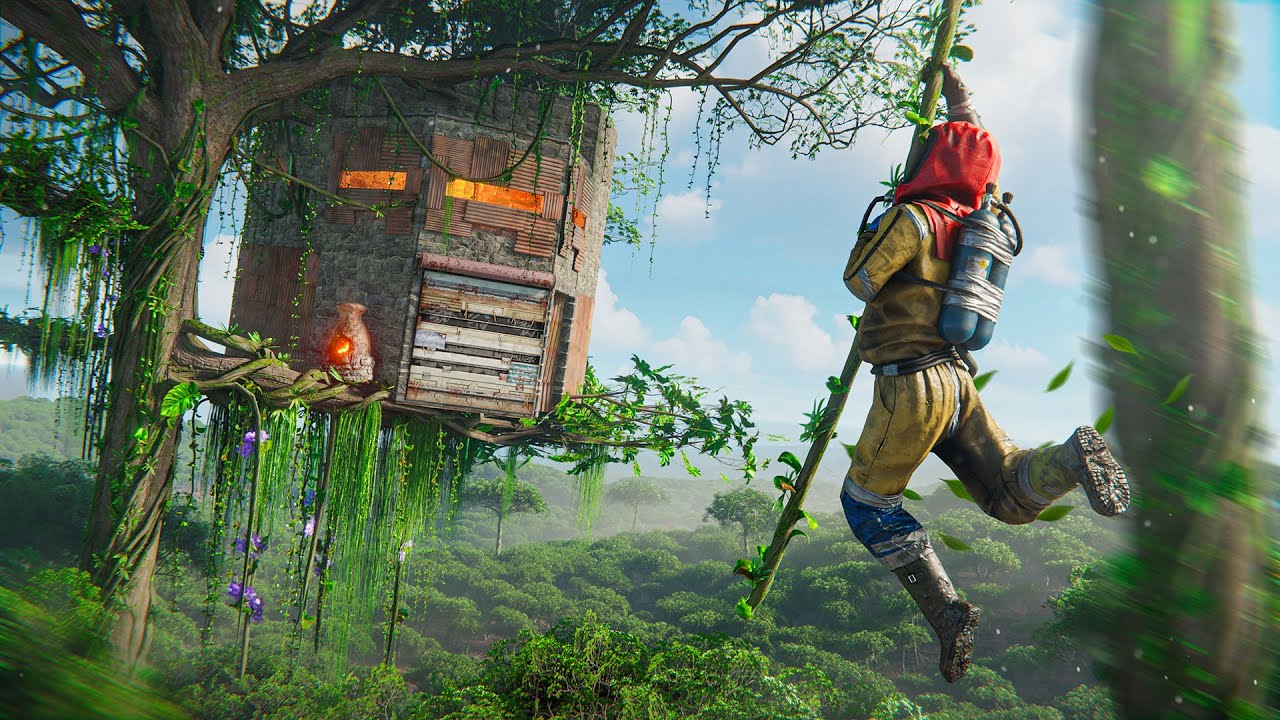 I Survived The NEW Jungle Update in a Tree Base