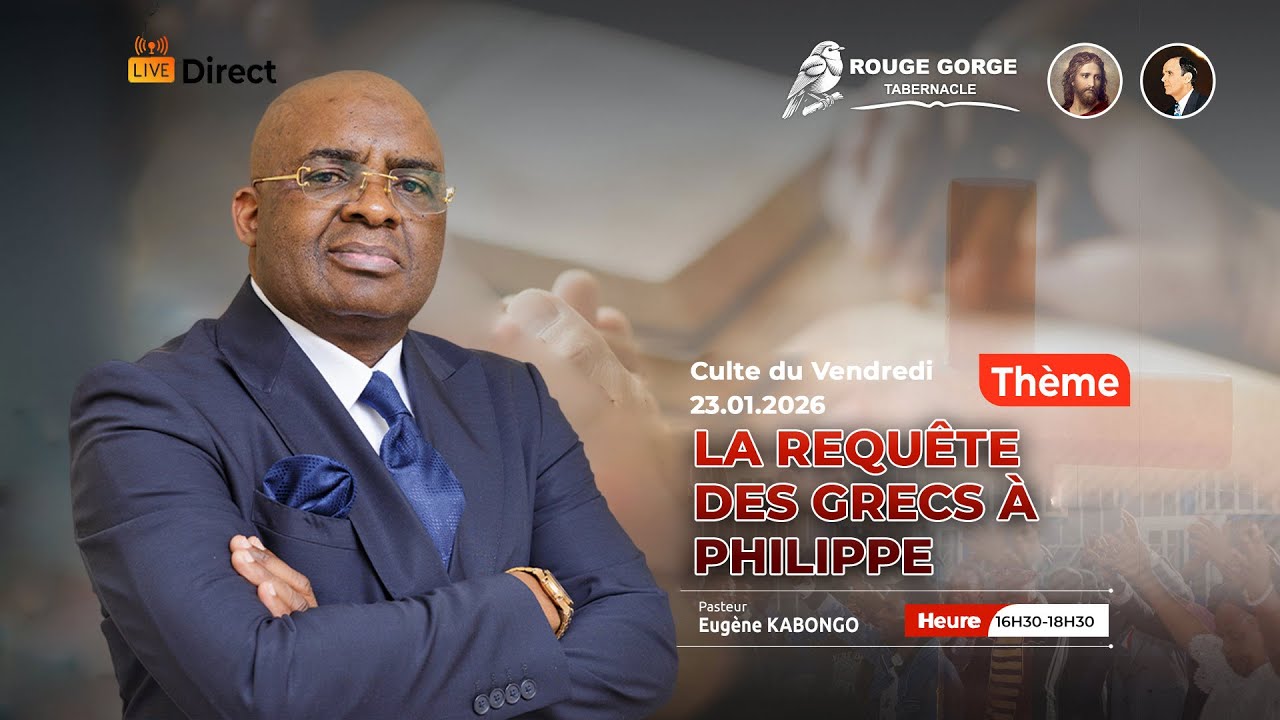 🔴 LIVE | VEND 23.01.2026 | RÉUNIONS DE PRIÈRES LA REQUÊTE DES GRECS À PHILIPPE | Rev Eugène KABONGO