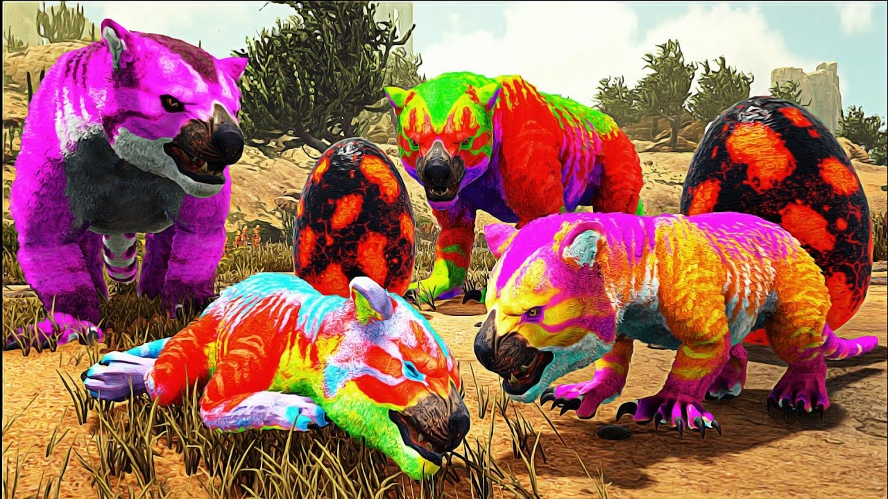 O BEBÊ LEÃO MARSUPIAL DOENTE FOI SALVO GRAÇAS AOS OVOS DE ESPINOSSAUROS! ARK ANIMALS EVOLVED