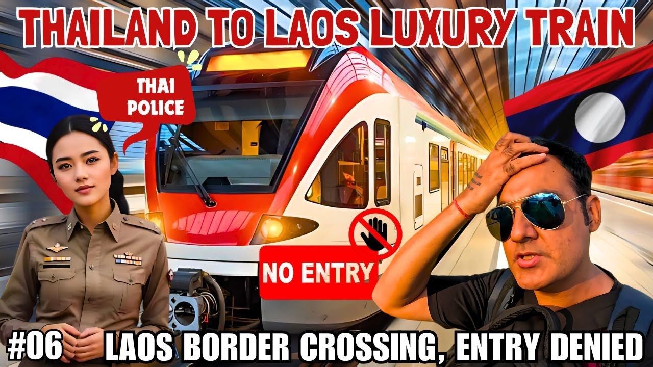 Thailand to Laos by train | Thailand to Laos border crossing | Laos Travel vlog 2024