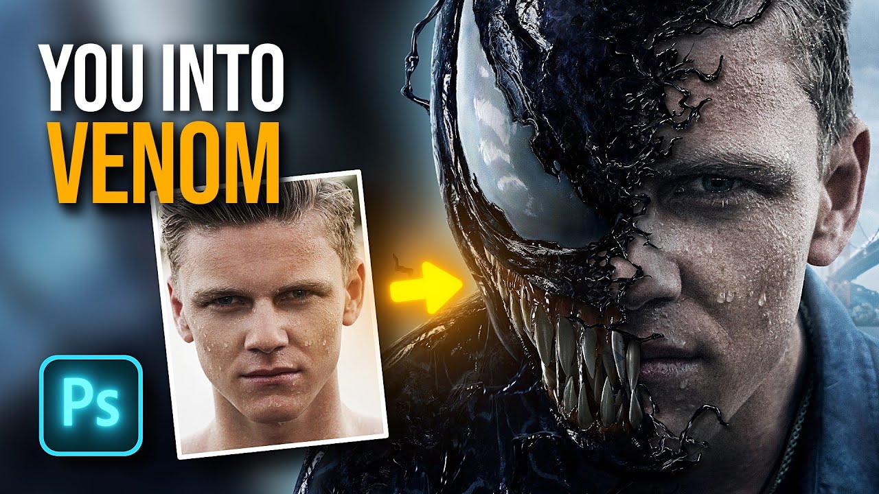 How to Turn Yourself Into the VENOM! Photoshop TUTORIAL!