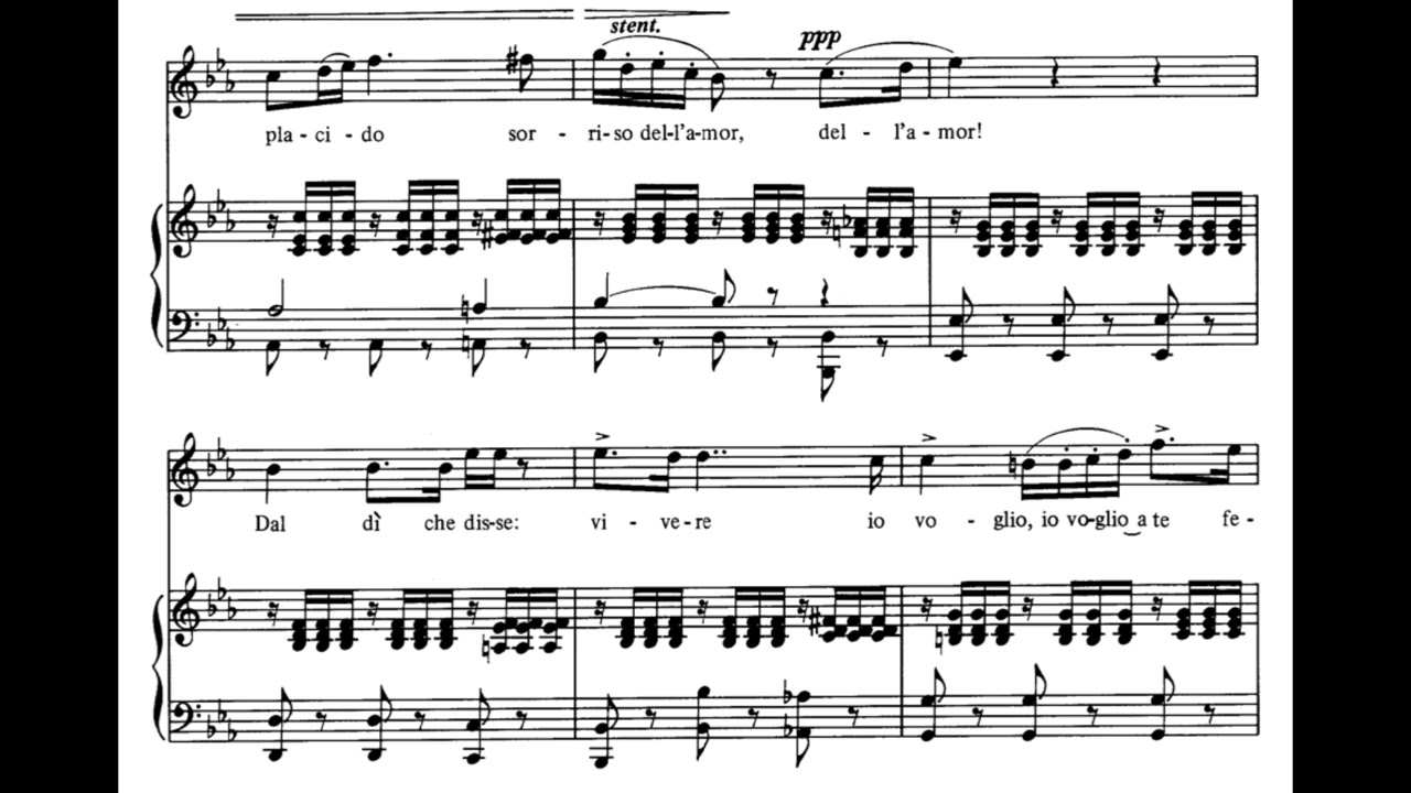 Lunge da lei (La Traviata - G. Verdi) Score Animation