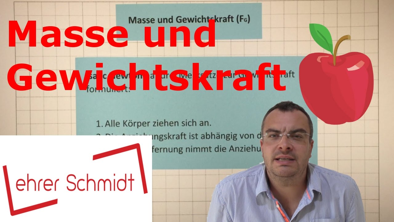 Masse und Gewichtskraft | Mechanik | Physik | Lehrerschmidt