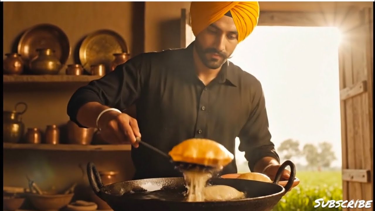 Punjabi Chole Bhature Cooking Village Recipe Punjabi Village Cooking indian Chole Bhature & Lassi